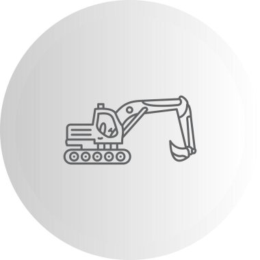 Kazı çizgisi simgesi, vektör illüstrasyonu