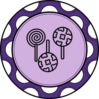 Lolipoplar web simgeleri vektör illüstrasyonu