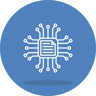 Yapay Zeka Çizgisi Simgesi Basit Görüntü Beyaz Arkaplanda İzole Edildi