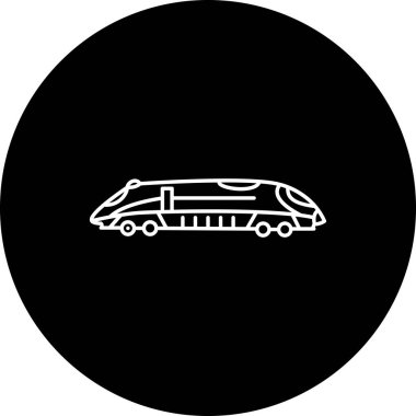 Mermi Treni illüstrasyonu, düz çizgi simgesi