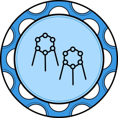 Yapay zeka satırı simgesi, vektör çizim