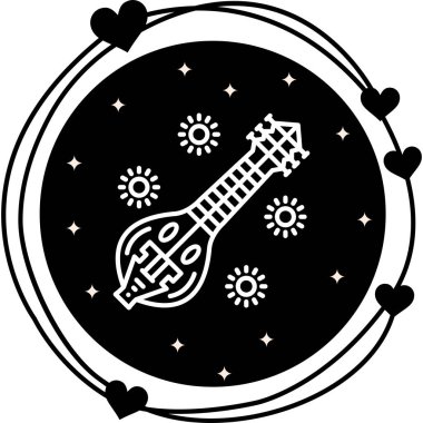 Sitar Music Dynamic Modern Creative Vector Servisi