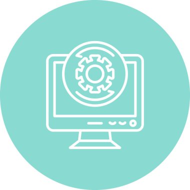 Yazılım web simgesi vektör illüstrasyonu