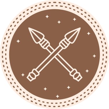 Mızraklar Ayrı Modern Dijital Tasarım Elemanı