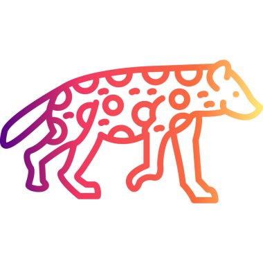 Benekli Sırtlan simgesi vektör çizimi tasarımı