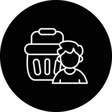 Alışveriş sepeti satırı simgesi, illüstrasyon vektör