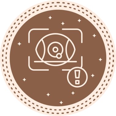 Retinal Tarama Web simgesi vektör çizimi