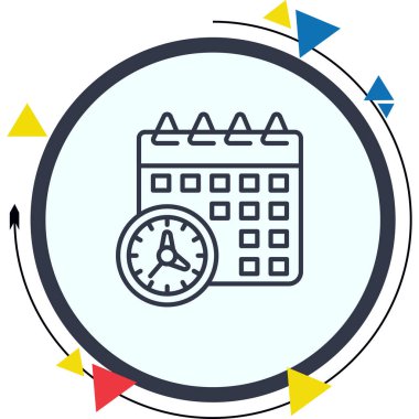 Son teslim tarihi web simgesi vektör illüstrasyonu