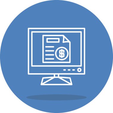 Beyaz Arkaplanda Fatura Simgesi olan Lcd Ekranı