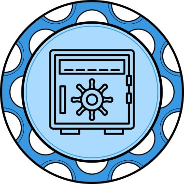 Güvenli Kutu modern simge vektör illüstrasyonu