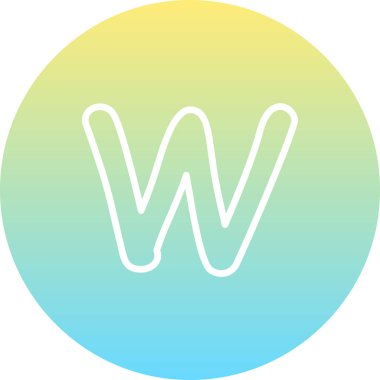 Küçük Harf W Zarif Tasarlanmış Ürün Varlığı