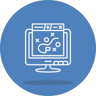 Strateji modern simgesinin vektör çizimi