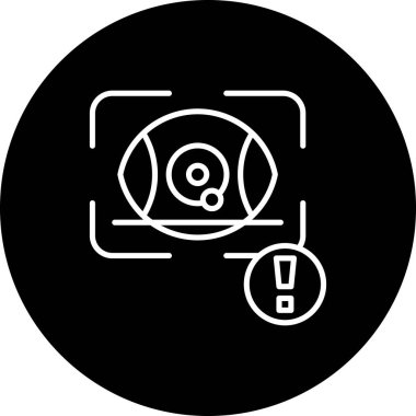 Retinal Tarama Web simgesi vektör çizimi