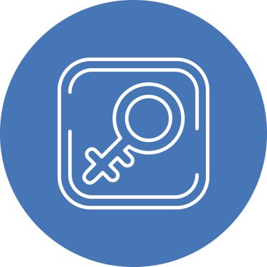 Kız Gücü Web simgesi vektör illüstrasyonu