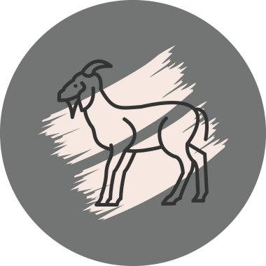 Keçi simgesi vektör illüstrasyon tasarımı