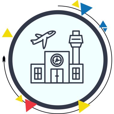Modern havaalanı simgesinin vektör illüstrasyonu