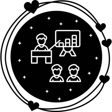 sunum web simgesi vektör illüstrasyonu