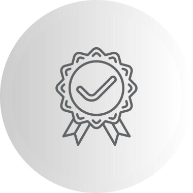 Rozet simgesi, vektör illüstrasyonu basit tasarım