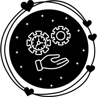 Zaman Yönetimi Profesyonel Asgari Yaratıcı Grafik Nesnesi