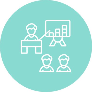 sunum web simgesi vektör illüstrasyonu