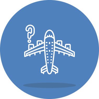 uçak simgesi, vektör illüstrasyonu basit tasarım