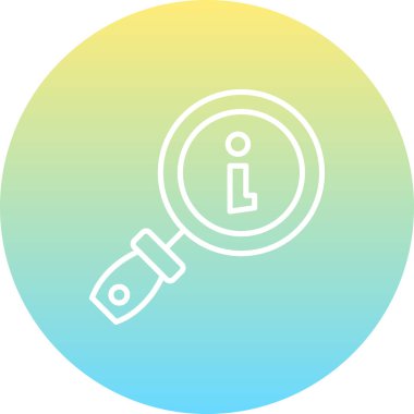 Bilgi Arama Web simgesi vektör illüstrasyonu