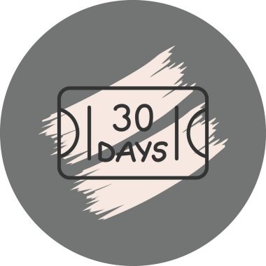 bildirim ile taşınabilir ekran 30 Gün simgesi