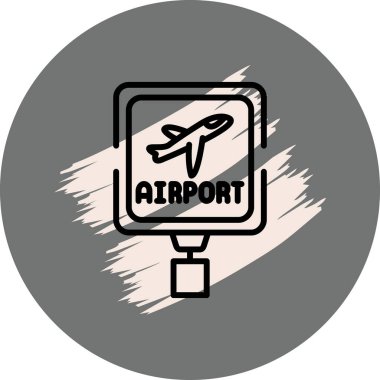 Modern havaalanı simgesinin vektör illüstrasyonu