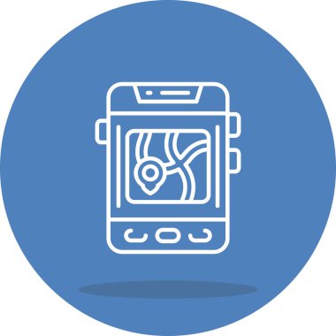 harita web simgesi vektör illüstrasyonu