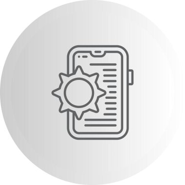 akıllı telefon simgesi, vektör illüstrasyonu basit tasarım