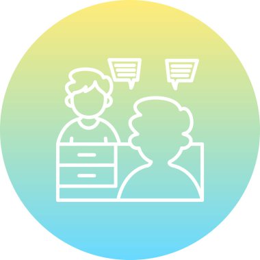 İş görüşmesi için düz simge