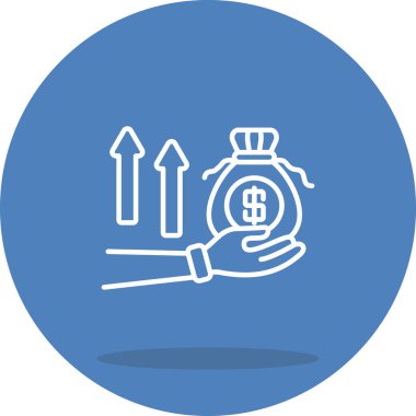 Yatırım konsepti simgesi, vektör illüstrasyonu basit tasarım