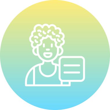 erkek avatar simgesi, vektör illüstrasyonu basit tasarım.