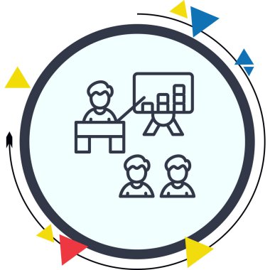 sunum web simgesi vektör illüstrasyonu