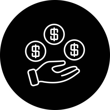 Yatırım konsepti simgesi, vektör illüstrasyonu basit tasarım