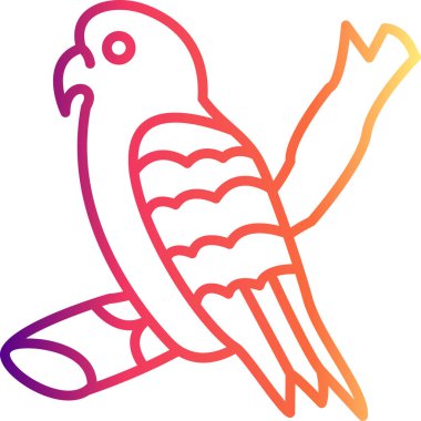 Kea kuş simgesi vektör çizimi tasarımı