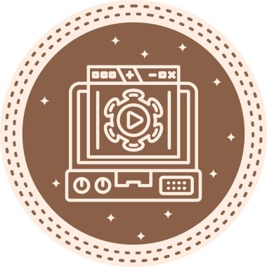 Dijital Varlık Dengeli Düz Modern Tasarım Elemanı