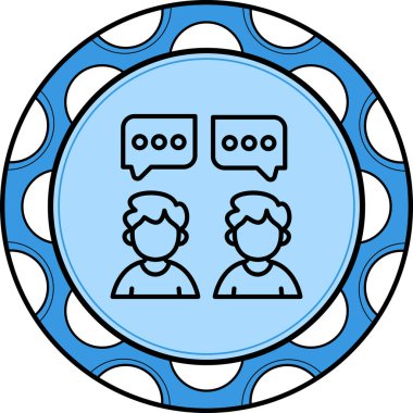 Konuşma web simgesi vektör illüstrasyonu