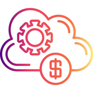 Cloud Business Stylish Modern Dijital Sanat Nesnesi