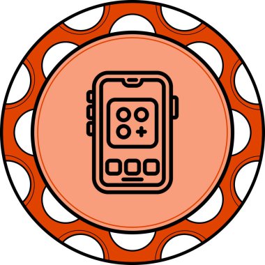 akıllı telefon simgesi, vektör illüstrasyon basit desen