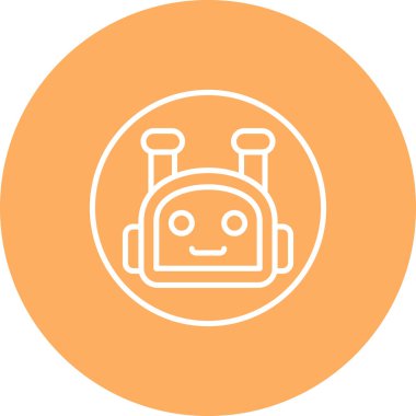 Bot simgesi, vektör illüstrasyonu basit tasarım
