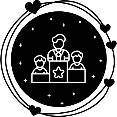 Takım Lideri Web simgesi vektör çizimi