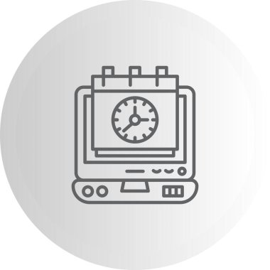 Son teslim tarihi web simgesi vektör illüstrasyonu