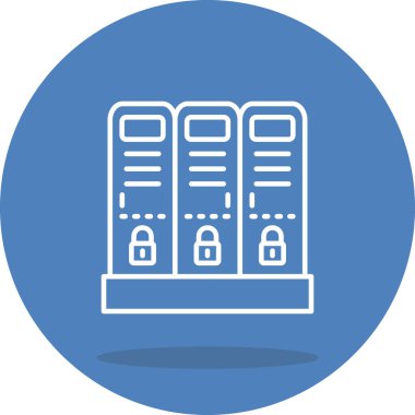 Lockers web simgesi vektör illüstrasyonu
