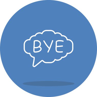 Konuşma balonu çizgisi simgesi, metin basit illüstrasyonlu web etiketi