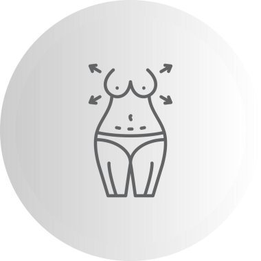 Göğüs simgesi basit düz illüstrasyon