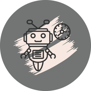 Bot simgesi, vektör illüstrasyonu basit tasarım