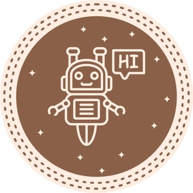 Bot simgesi, vektör illüstrasyonu basit tasarım