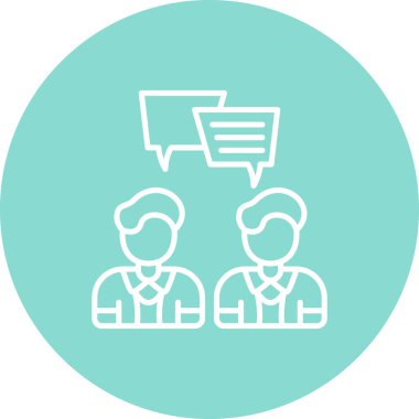 Tartışma. Web simgesi basit illüstrasyon