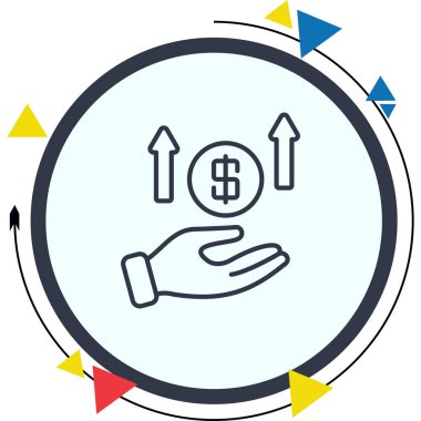 Yatırım konsepti simgesi, vektör illüstrasyonu basit tasarım